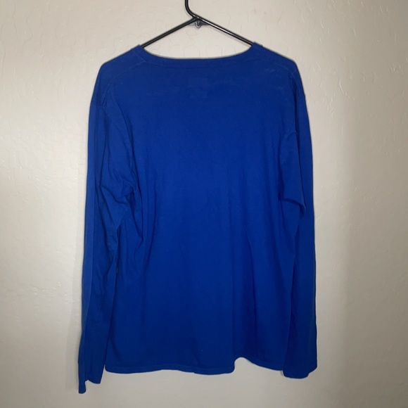 Majestic Authentic MLB Men's Milwaukee Brewers Blue Long Sleeve Shirt Size Large - Picture 4 of 5